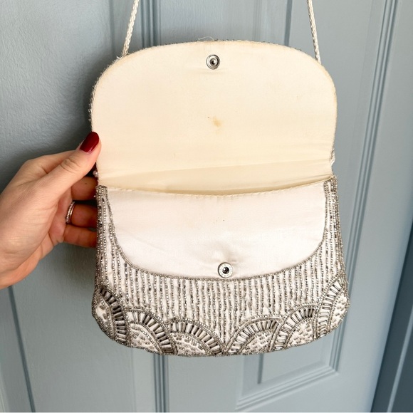 Vintage Metallic Beaded Crossbody Clutch Purse - Picture 5 of 6